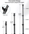 Lightweight Carbon Fiber Tripod Extension Pole Compatible With Dji And Zhiyun Gimbals 3 Section Extender, showing adjustable heights.