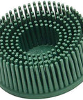 Roloc 2 Inch By Five Eighths Inch Tapered Coarse Bristle Disc Green Pack Of 10 For Fast Surface Prep And Deburring
