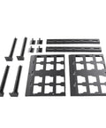 Heavy Duty 2 Shelf Racking Kit For Tool Box Storage System With Carbon Steel Build And 80 Lb Load Capacity components layout