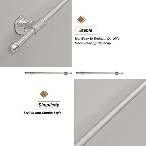 Tough As Nails 16 Foot Stair Handrail Indoors And Outdoors Rust Resistant Wrought Iron Safety Bar showing stable, durable design.