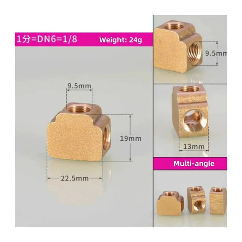 Killer Three Way Brass Pipe Adapter Coupler Connects Pneumatic Hydraulic Pressure Lines with 1/8 1/4 3/8 Thread Sizes Easy Install for Pro Shops and Garage Makers Who Want Sweet Results Without Messes This Fitting Is Legit High Quality Brass No BS, 1/8 brass adapter