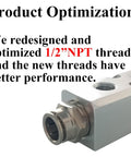 7 Port Aluminum Air Hose Inline Manifold Block Splitter 1/2 NPT Input 1/4 NPT Output Pneumatic Fitting optimization detail