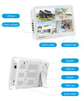4K 8 Channel POE NVR With 12 Inch Screen And Local HDMI Output For 8MP And 4K IP Cameras showing front and back interfaces