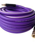 Top Shelf 3/8 X 50 Ft Air Hose Kink Resistant Hybrid Rubber Compressor Line Lightweight Pneumatic Tube Coiled with Brass Fittings