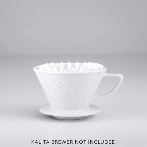 Wave 155 Size 155 Paper Coffee Filters, 100 Count, White For Drippers in Kalita dripper