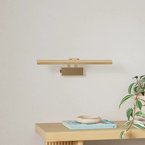 900 Lumen Dimmable LED Picture Light With Dual Arm Mount, 4 Color Modes Plus UV 395nm, Remote Control, shown on a wall