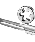 Pro Grade M17 X 1 Tap And Die Set For Right Hand Machine Threads, 17mm Cutting Diameter, 1mm Pitch, High Speed Steel and Alloy Die