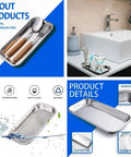 Straight Up Stainless Steel Lab Tray For Medical Gear And Surgical Tools Built Like A Tank With Rust Proof Coating And Safe Rolled Edges For Kitchen Or Industrial Jobs, Featuring flat bottom and round edges.