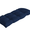 Weatherproof Outdoor Settee Cushion For Wicker Benches 41.5 By 18 Inches Fade Resistant Sapphire Blue UV Protected Outdoor Fabric PFAS Free Polyfill