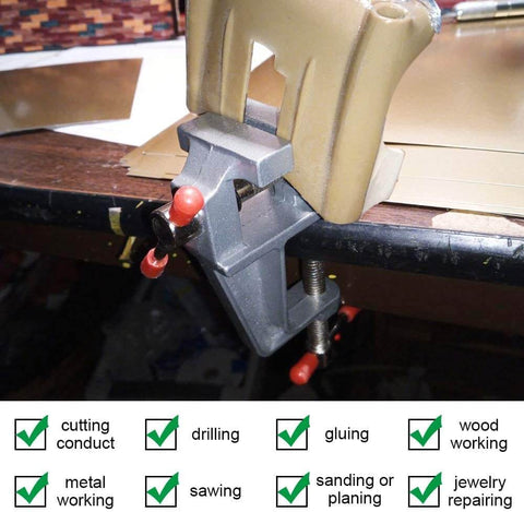 Compact Jeweler Table Clamp Vise For Hobbyists And Woodworking, Mini Bench Vise With 360 Degree Rotation, Heavy Duty Metal Work Clamp