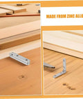 12 Pack Zinc Alloy 90 Degree Hinges For Jewelry Boxes And Miniature Furniture displayed on wooden surfaces