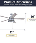 Industrial 52 Inch Ceiling Fan With Light Kit For Indoor And Outdoor Spaces Pull Chain Control Five Dual Finish Blades In Galvanized