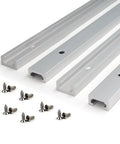 Rock Solid 400Mm T Track Slider Kit Aluminum Alloy Jig Rails with pre-drilled mounts and self-tapping screws for woodworking.