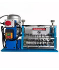 Rock Solid Portable Electric Wire Stripper Machine Effortless Cable Stripping Tool With Heavy Duty Aluminum Frame Smooth Operation For Copper Recycling And Home Workshop Jobs 1 5 To 38 Mm, side view.