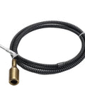 Heavy Duty Flex Shaft Extension For Bench Grinder And Drill Press Quick Swap Rotary Tool Bit Adapter With Reinforced Iron Wire Core, coiled with brass end.