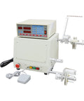 Dual Voltage Automatic Copper Wire Winder Machine With Memory Function Step Servo Motor 600W, front view showing control panel and spools.