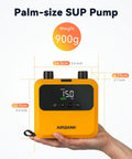 Mini Paddle Board Pump Pulse Pro, Rechargeable Electric SUP Pump With Brushless Motor, 20 PSI Max, compact handheld size