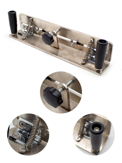 No Sweat Blade Sharpening With This Slick Stainless Steel Adjustable Knife Sharpener Jig Handheld Grinding Tool close-up view.