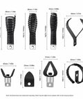Eight Piece Drain Auger Replacement Kit Featuring Three Spiral Spring Heads And Five Heavy Duty Cutting Attachments crafted to crush grime.