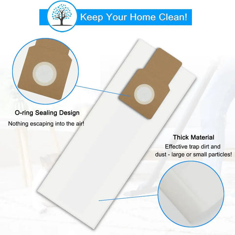 U L O Type Vacuum Bags For Upright Vacuums Compatible With Kenmore 5068 50688 50690 50105 Miele S170 S180 S183 S184 Panasonic U2