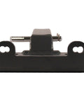 Front view of Universal 2 Inch Receiver Hitch Winch Mount For ATV UTV Black Beefy Heavy Duty Powder Coated Steel Pre Drilled