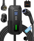 Level 2 EV Charger 32A 7.4 kW Portable With 25 Foot Cable ETL Certified SAE J1772 240 Volt NEMA 14 50 and accessories.
