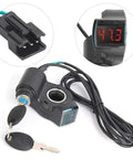 Plug And Play Throttle Control Switch With LCD Voltage Display And Key Lock For E-Scooters, Real Time Voltage Readout, Speed Lock