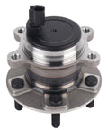 Rear Wheel Bearing Hub Assembly For Ford Focus 2012 Through 2018 5 Lug ABS Direct Fit Replacement Without Active Park Assist Bolt On Hub Replaces VKBA6789 showing side view.
