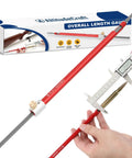 Overall Length Gauge Straight Aluminum OAL Gauge For Reloading showcasing precision measurement with digital caliper