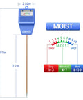 Practical Soil Moisture Meter For Plants And Garden Hygrometer Sensor with measurement details and moisture readings