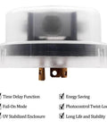 Twist Lock Photocontrol With Time Delay For Outdoor Lighting 120 Volt Dusk To Dawn Sensor Thermal Photoeye UL Listed product front view