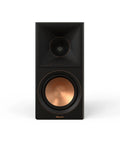 Front view of RP 600M II Ebony Bookshelf Speakers With A Bigger Tractrix Horn And 1 Inch LTS Titanium Tweeter for rich audio.