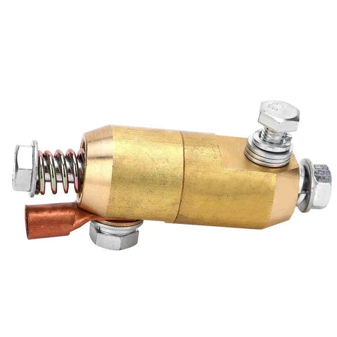 360 Degree Rotation Welding Ground Clamp made from solid brass, featuring a copper connection for stable energy flow.