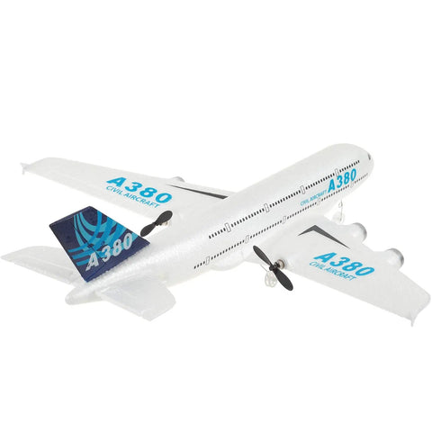 Noob Friendly A380 Inspired RC Plane With 2.4GHz Remote Control, Two Channel Design, Built In 6 Axis Gyro, Lightweight EPP Plane
