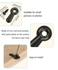 100 pcs black metal picture frame backing clips with screws for hanging posters and photos