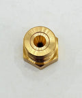 0.195mm Ruby EDM Wire Guide Nozzle With Flat Head And Extended Height For Wire Cutting Machines, top view, gold finish