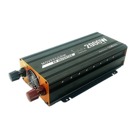 Certified Bad Boy Heavy Duty 2000W Power Inverter 12V Dc To 120V Ac Converter with metal casing and cooling fan.