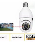 Dead Legit 8MP Dual Lens Wifi Ip Security Camera With E27 Bulb Mount for indoor outdoor monitoring with 5MP HD video.