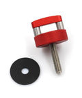 Beefy Billet Aluminum Hard Top Quick Removal Fastener Thumb Screw Integrated D Ring for Jeep Wrangler JK JL Gladiator JT Red Finish