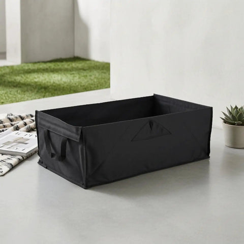 Solid As A Rock Foldable Replacement Liner For Camping Wagons waterproof washable insert in black, perfect for outdoor gear.