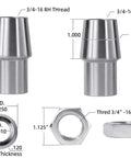 Three-Quarter Inch Threaded Bushing Kit for Four-Link Suspension and Replacing Worn Rod Ends and Suspension Bushings, Heavy-Duty Chromoly Polyurethane Bushing Set Includes Right and Left Hand Thread Bushings, Two Pack