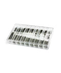 Pro Grade Watch Band Repair Kit With 8mm To 25mm Spring Bars And Pins, clear case showing assorted sizes, easy strap swap and adjustment