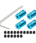 Shaft Coupler 5mm To 8mm Rigid Connector Aluminum Alloy Blue 25x14mm For 3D Printers CNC Machines Includes 16 Screws And Spanner 4 Pieces DIY Encoder Ready