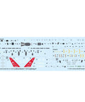 Decal sheet for F-35A Lightning II Model Kit 1 To 72 Scale With 143 Parts, Skill Level 4, features various ordinance patterns.