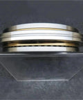Rugged YRT80 Slewing Ring Bearing Featuring Rock Solid Cross Roller Design For Heavy Duty Turntable Rotation viewed from above.