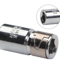 Heavy Duty 1/4 Inch Square Drive To Hex Shank Socket Adapter Made From Chrome Vanadium Steel For Impact Drills And High Torque Screwdriver Bit Conversion Tool That Fits Perfectly In 25mm Length, 25mm adapter
