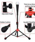 Portable 7x7 Baseball Practice Net For Batting Hitting And Pitching, Heavy Duty Steel Frame, Baseball Tee with adjustable height
