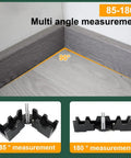 Real Deal Two In One Mitre Measuring And Cutting Tool For Swift Precision Woodworking Cuts No Sweat Angle Finder measuring angles 85-180 degrees.