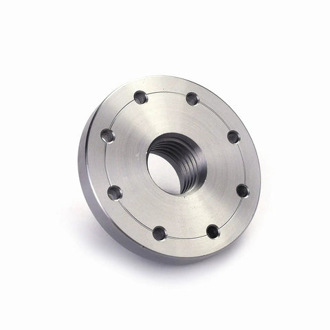 Heavy Duty 3 Inch Wood Lathe Steel Faceplate With 1-8 TPI Thread, Eight Mounting Holes, Flat Tail Surface For Easy Removal