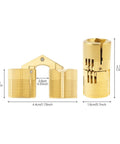 Eight Brass Barrel Hinges 18mm Hidden Concealed for DIY Jewelry Boxes and Cabinets, Invisible Doors, Durable Brass Construction